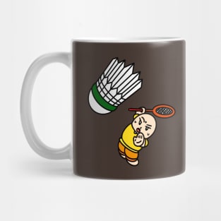 Aim for badminton smash Mug